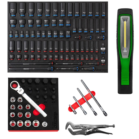 Boxo BX751-R 3/8" & 1/2" Drive Master Impact Socket Set - 81 Piece Black Friday Bundle