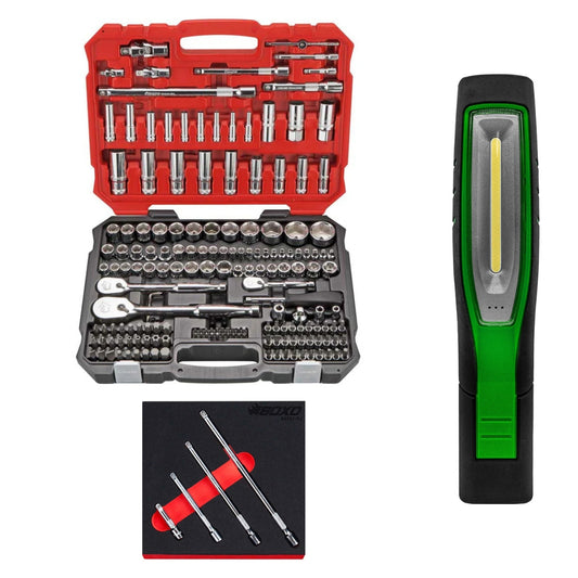 Boxo BXB011 1/4", 3/8" & 1/2" Drive Master Socket Set - 171 Piece Black Friday Bundle