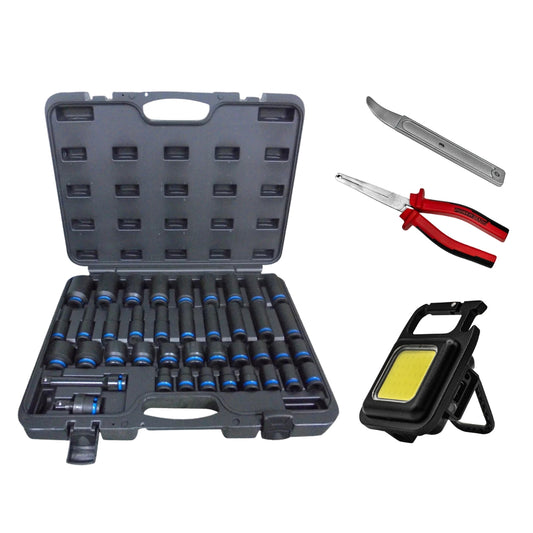 Powerhand KI-K12-1 1/2" Master Impact Socket Set - 40 Piece Black Friday Bundle