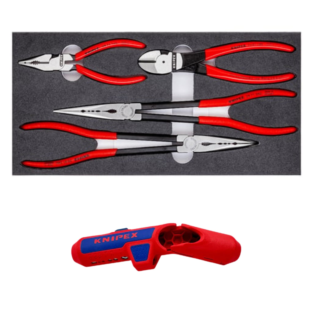 Knipex 00 20 01 V16 Plier Set In Foam - 4 Piece Black Friday Bundle
