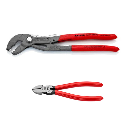 Knipex 85 51 250 AF Spring Hose Clamp Pliers With Retainer - 250mm Black Friday Bundle