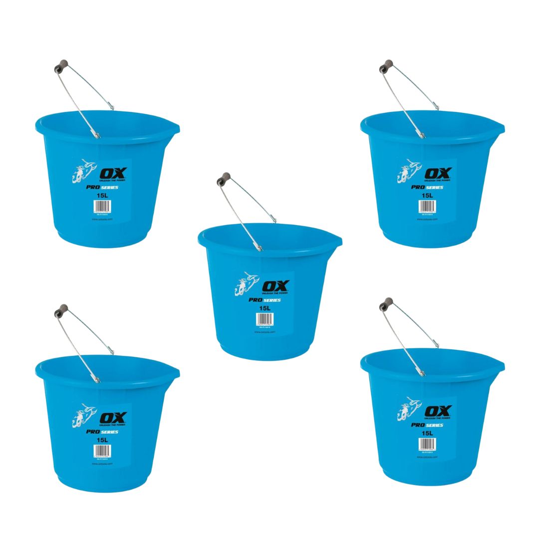 Ox Tools OX-P110515 Pro Bucket - 15L / 3.3 Gallons - OX-P110515 - Pack Of 5