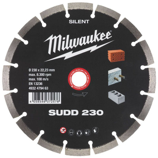 Milwaukee SUDD 230 230mm SpeedCross Diamond Blade