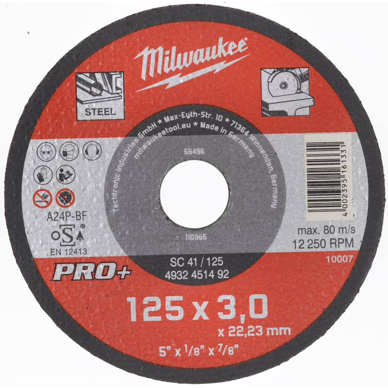 Milwaukee 115mm x 3mm SC 41 PRO+ Metal Cutting Disc