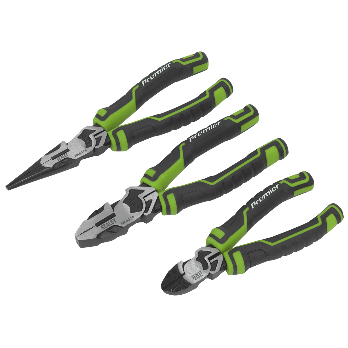 Sealey 
Premier High Leverage Pliers Set 3pc - Green
