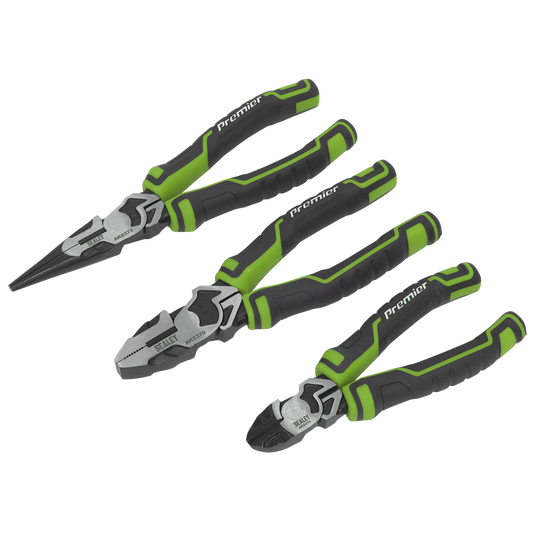 Sealey 
Premier High Leverage Pliers Set 3pc - Green