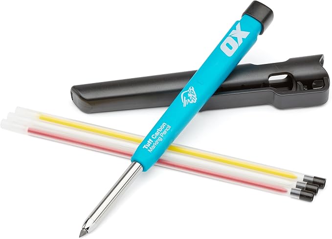 Ox Tools OX-P503210 Tuff Carbon Marking Pencil Value Pack (Pencil & 3 Leads)