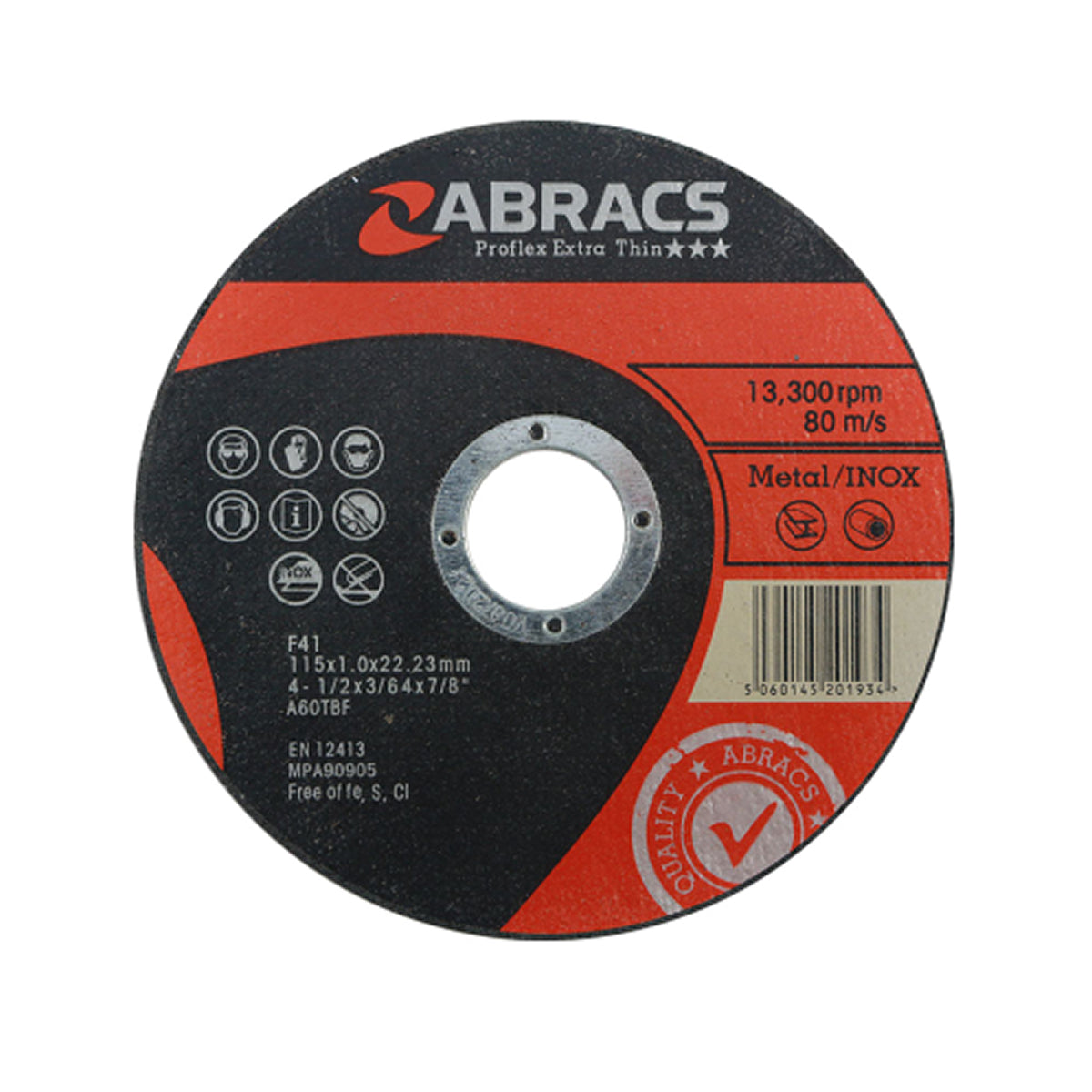 Abracs PFET11510FI PROFLEX Extra Thin INOX Cutting Discs 115 x 1 x 22mm — Tub of 100