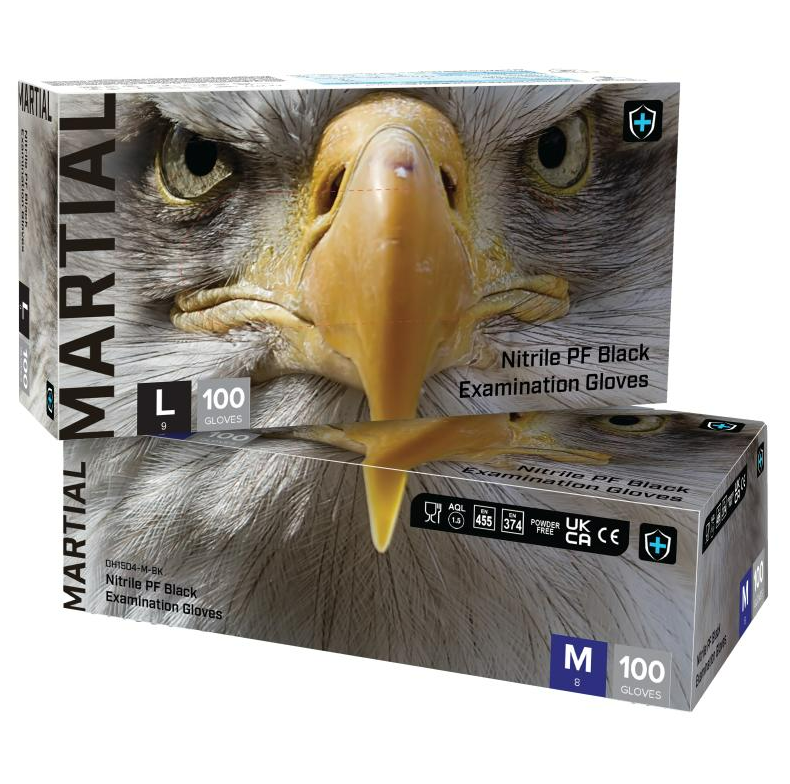 ORN Martial Black Medium Duty Nitrile Gloves - Extra Large - 1000 Gloves