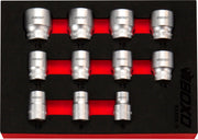 Boxo BX658-R 3/8" Drive Anti Slip Socket Set - 11 Piece