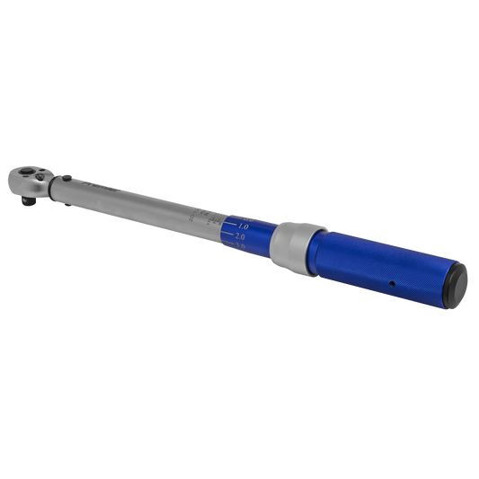 Sealey 
Premier Calibrated Micrometer Torque Wrench 3/8"Sq Drive 20-120Nm