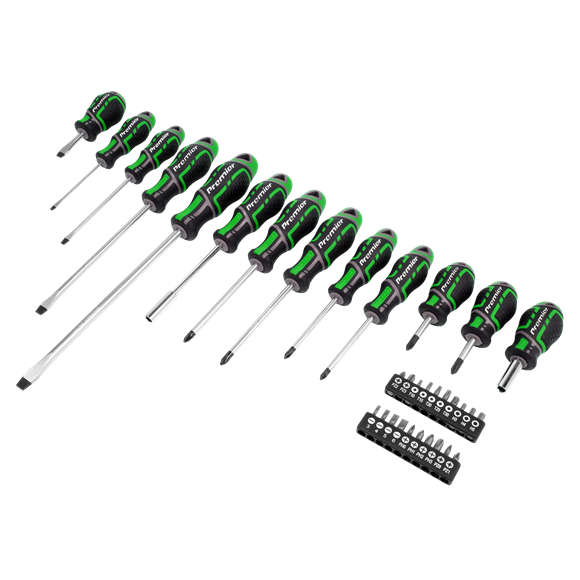Sealey  Premier GripMAX® Screwdriver & Bit Set 33pc - Hi-Vis Green