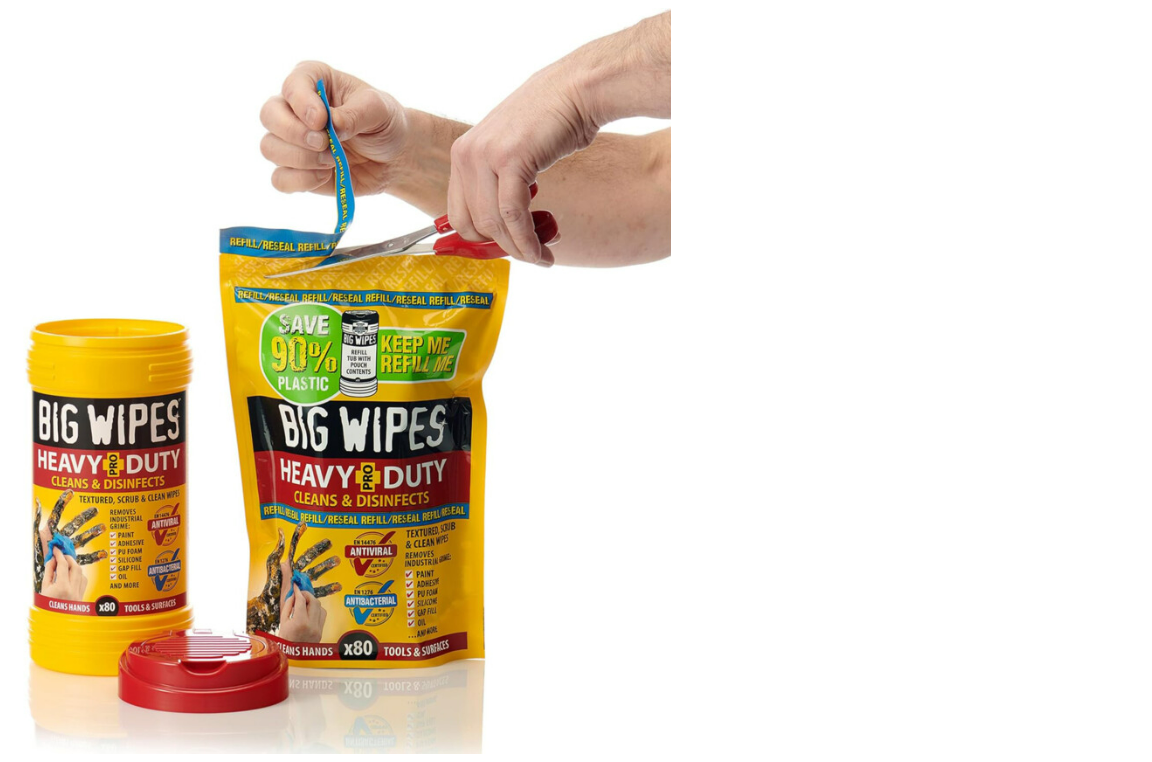 Big Wipes 2026 Red Top 4x4 Heavy Duty Pro+ Refill Pouch - 80 Wipes