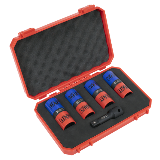 Sealey 
Double Ended Alloy Wheel Impact Socket Set 1/2"Sq Drive 5pc