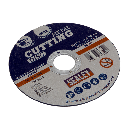 Sealey 
115 x 1.2mm Cutting Disc 22mm Bore