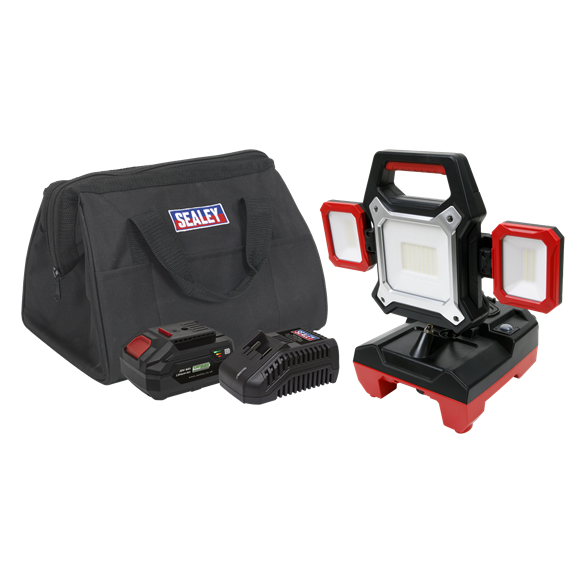 Sealey CP20VWLKIT1 Cordless/Corded 20V 4Ah SV20 Work Light Kit SMD LED 4000lm