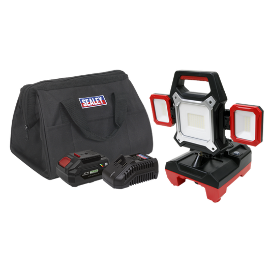 Sealey CP20VWLKIT1 Cordless/Corded 20V 4Ah SV20 Work Light Kit SMD LED 4000lm