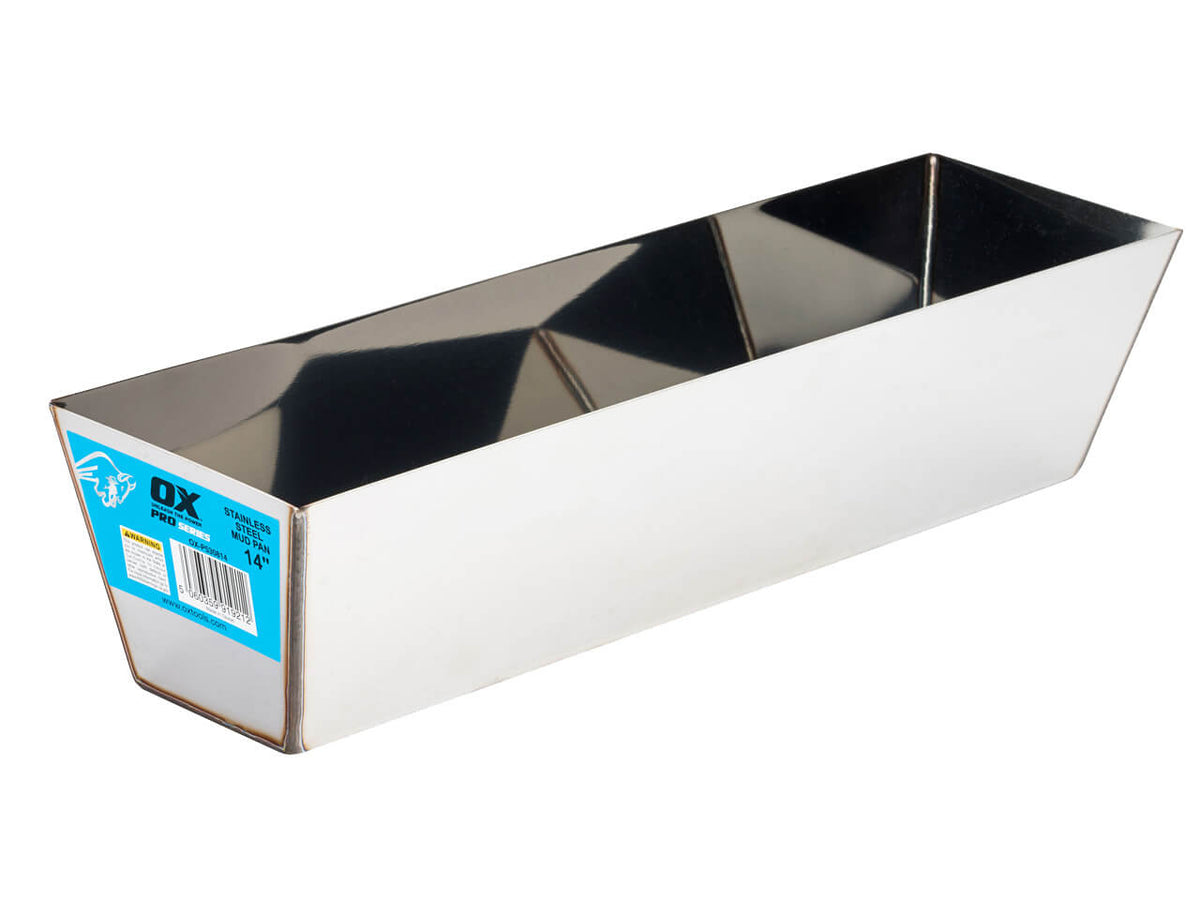 Ox Tools OX-P530814 Pro Stainless Steel Mud Pan, 14"