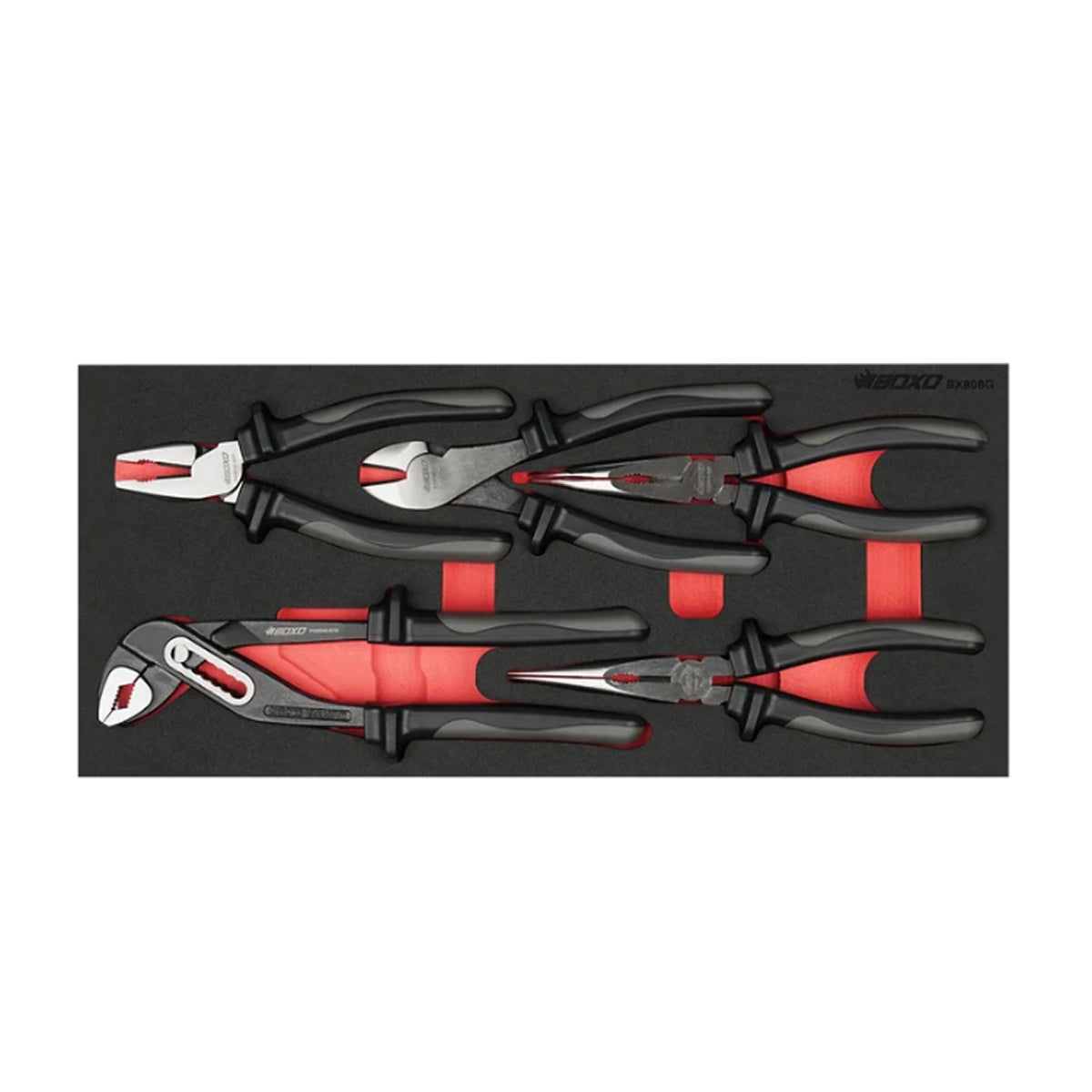 Boxo BX808-G 5pc Pliers Set in EVA Foam Tray