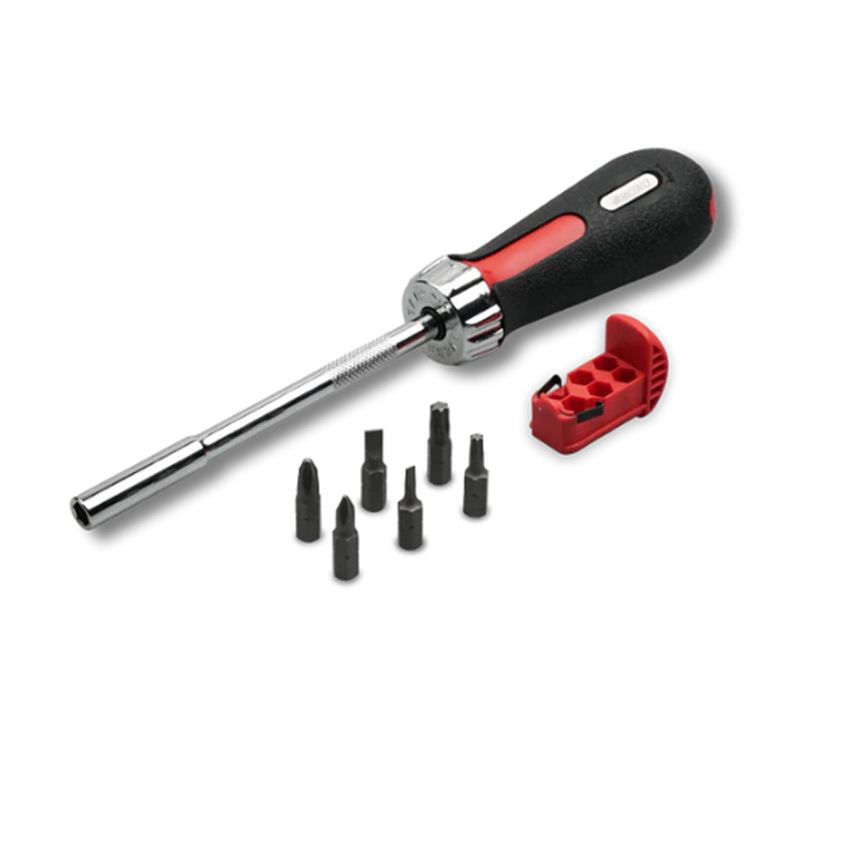 Boxo BR03 6-in-1 Ratcheting Screwdriver 250mm with 6 Bits
