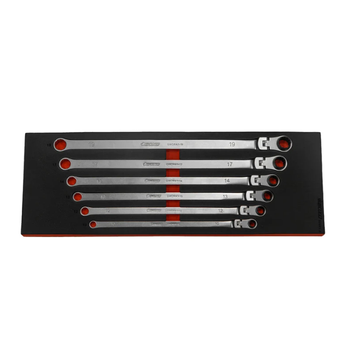 Boxo BX863-R Double Offset Extra Long Flex-Head Reversible Spanner Set 10-19mm 6pc