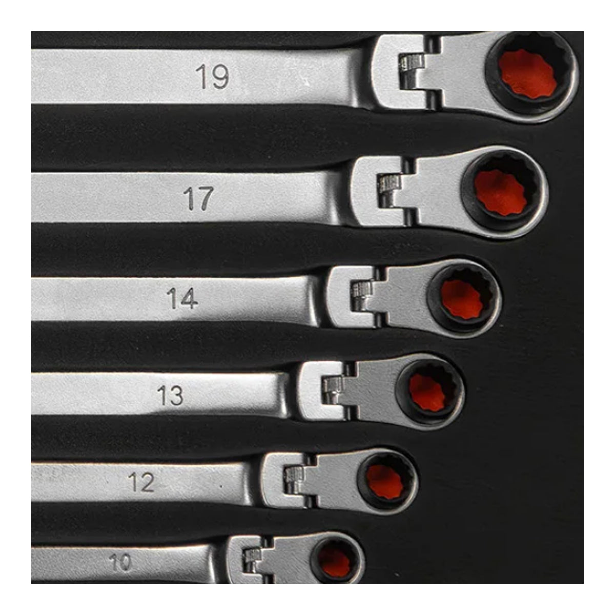 Boxo BX863-R Double Offset Extra Long Flex-Head Reversible Spanner Set 10-19mm 6pc