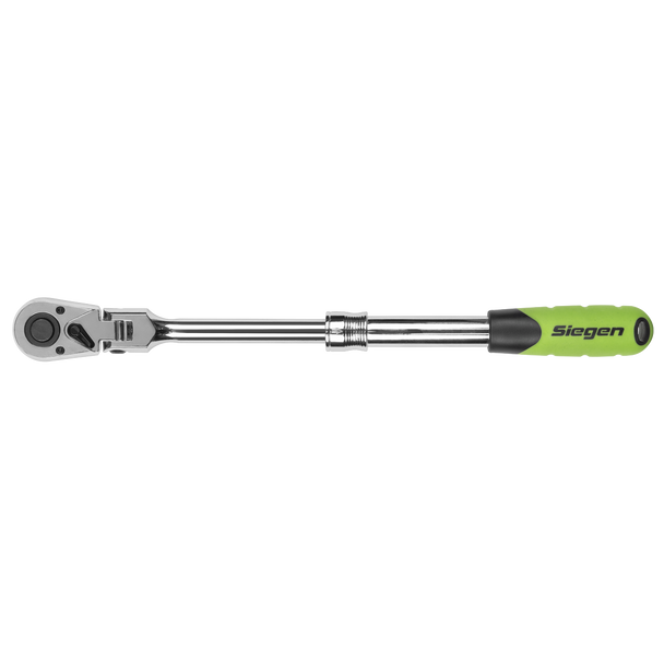 Siegen Extendable Flexi-Head Ratchet Wrench 1/2"Sq Drive