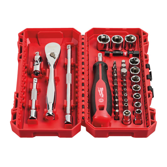 Milwaukee 4932498381 1/4" Drive Ratchet Driver & Socket Set - 38 Piece