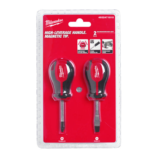 Milwaukee 4932471810 Tri Lobe Screwdriver Stubby Set - 2 Pack