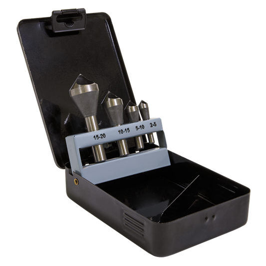 Sealey 
90° Slotted Deburring Countersink Drill Bit Set 4pc
