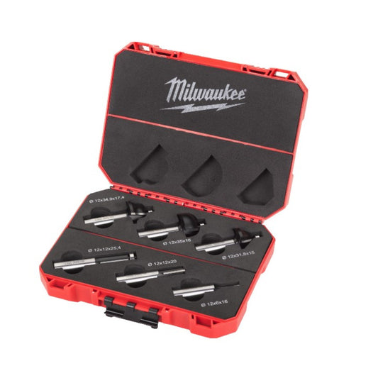 Milwaukee 4932493578 6pc Router Bit Set - 12mm Shank