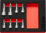 Boxo BX676-R2 1/4" & 3/8" Drive Hex Extractor Bit Socket Set - 8 Piece