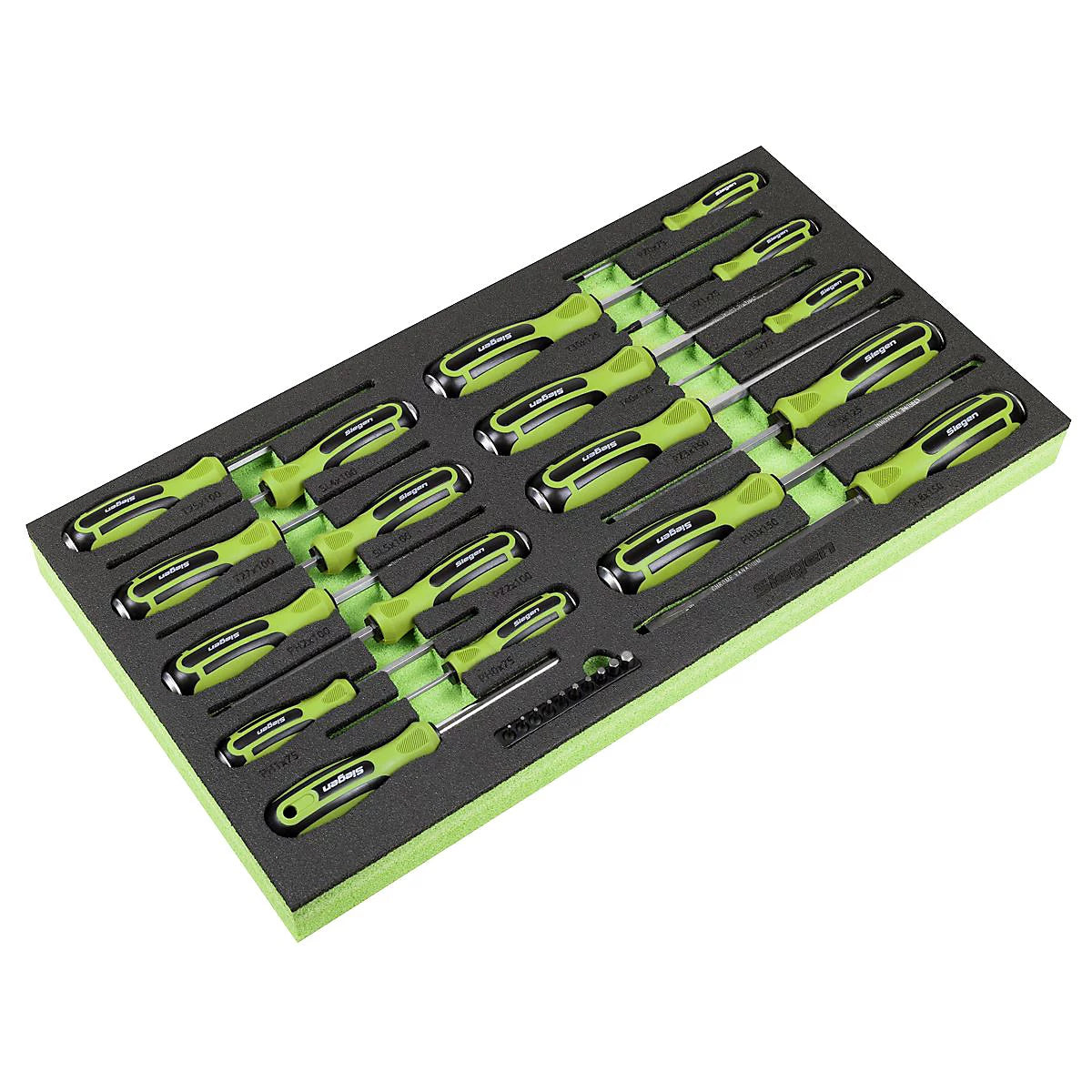 Siegen Hammer-Thru Screwdriver, Bit Driver & Bit Set with Tool Tray 28pc