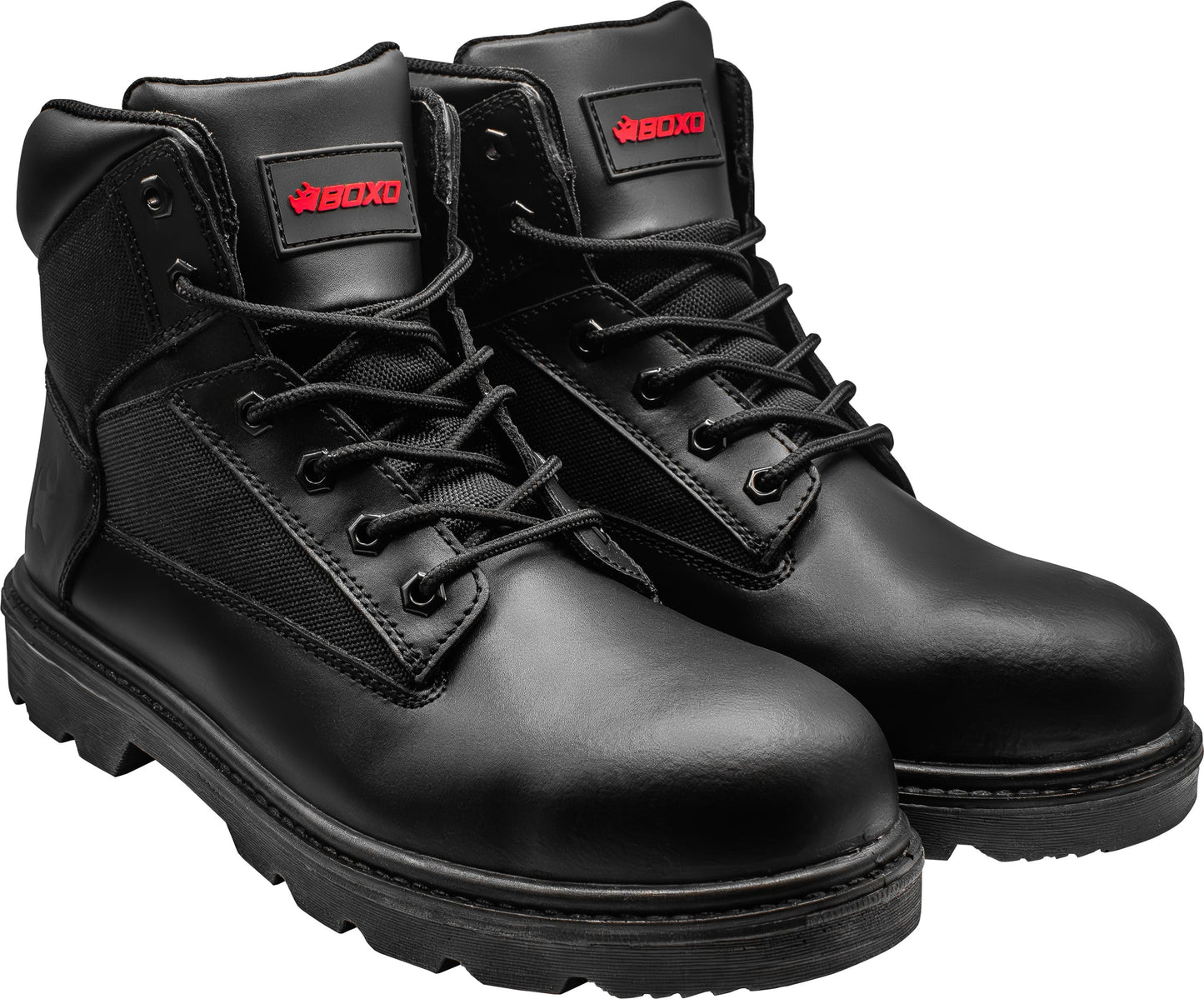 Boxo BWW-BB8 Black Work Boots Size 8