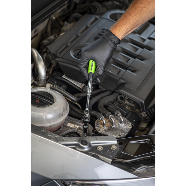Sealey 
Siegen Extendable Flexi-Head Ratchet Wrench 1/4"Sq Drive