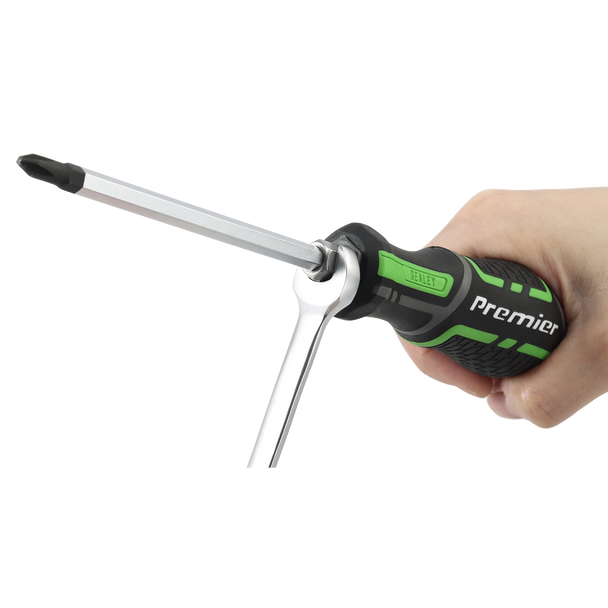 Sealey 
Premier Hammer-Thru Screwdriver Set 6pc - Hi-Vis Green