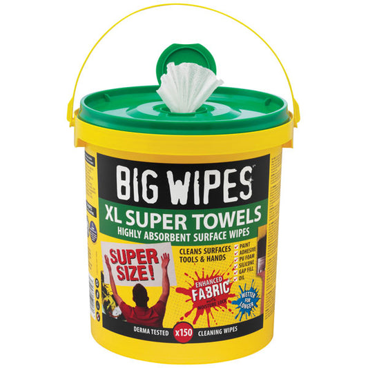 Big Wipes 2447 Green Top 4x4 Multi Surface Bucket Pro+ - 150 Wipes