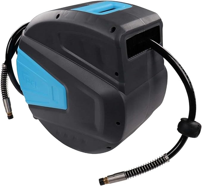 PCL HRA3L02 Wall Mounted Retractable Workshop Pro Hose Reel - 15m x 10mm ID