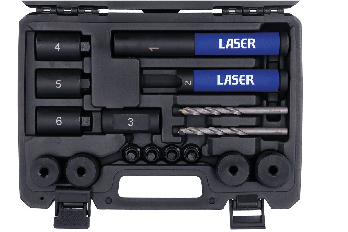 Laser 8912 Locking Wheel Nut Removal Kit - Lug Driller