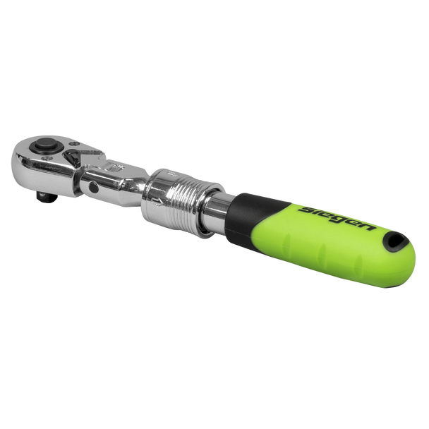 Sealey 
Siegen Extendable Flexi-Head Ratchet Wrench 1/4"Sq Drive