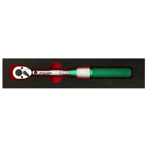 Sealey  Premier Calibrated Micrometer Torque Wrench 1/4"Sq Drive 5-25Nm