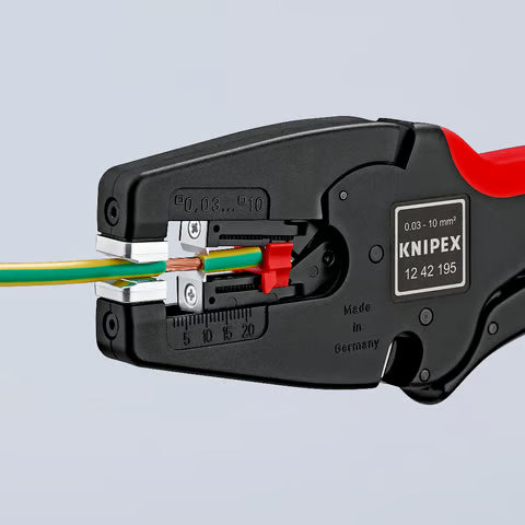 Knipex 12 42 195 MultiStrip 10 Automatic Insulation Stripper 0.03-10mm² - Duplicate