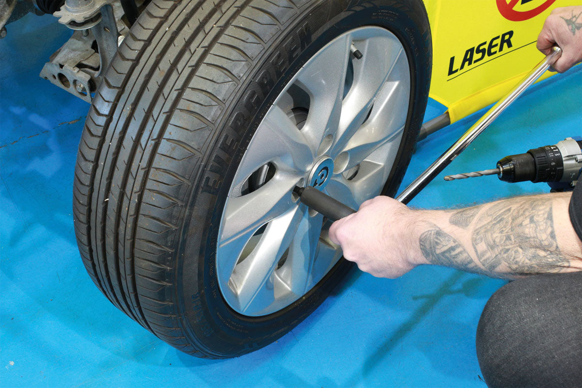 Laser 8912 Locking Wheel Nut Removal Kit - Lug Driller