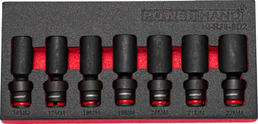 POWERHAND 8Pc 3/8" Deep Swivel Impact Socket Set (16-22mm)