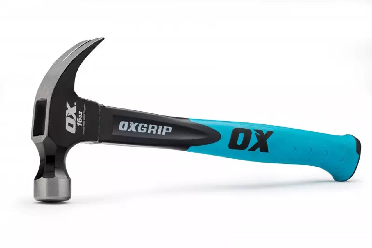 Ox Tools OX-T081216 Trade Fiberglass Handle Claw Hammer - 16oz / 450g