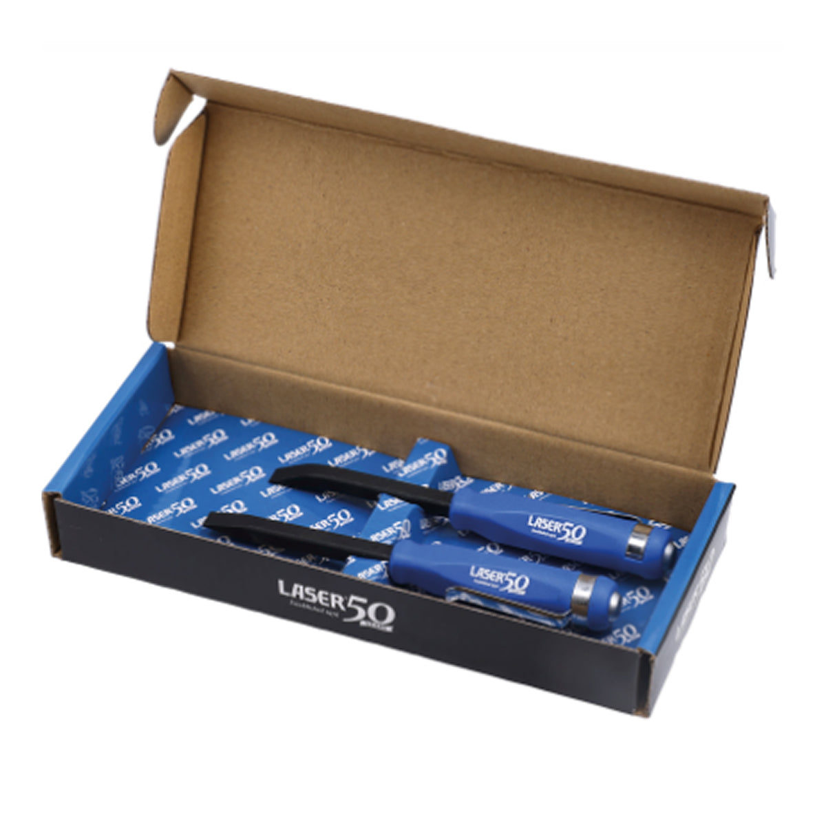 Laser 9201 Mini Pry Bar Set with Go Thru Handles & Pocket Clips 2pc