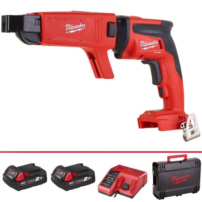 Milwaukee M18FSGC-202X M18 FUEL Screw Gun with Collated Attachment — Kit (2x 2.0Ah)
