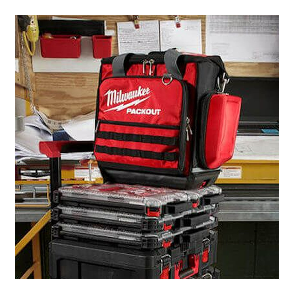 Milwaukee 4932471064 PACKOUT Slim Organiser 500 x 380 x 65mm 10-Bin