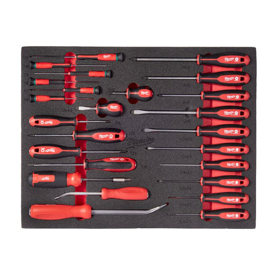 Milwaukee 4932500755 TOOLGUARD 38pc Screwdriver & Prybar Set Foam Insert