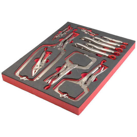 Milwaukee 4932493251 Locking Plier Set With Foam Insert - 11 Piece